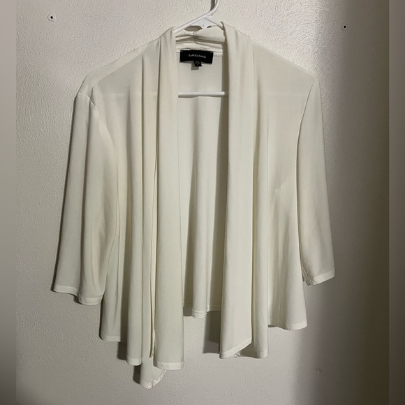R&M Richards Tops - R&M RICHARDS Classic 3/4‎ Sleeve Lightweight Shrug Cardigan Off White Women's L